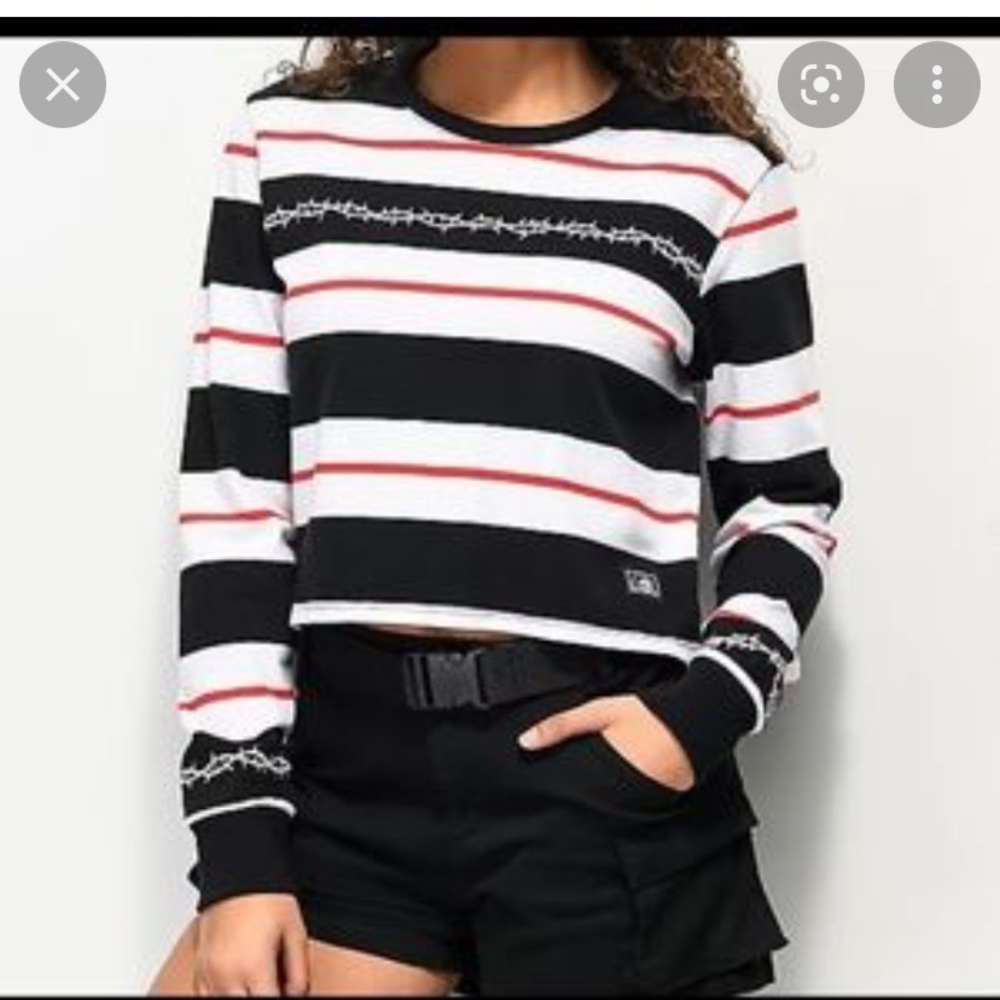 Lurking Nation 100% Cotton Barb Wire crop top